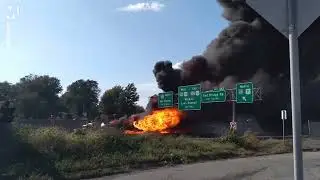Gas Tanker Explosion takes out entire Highway