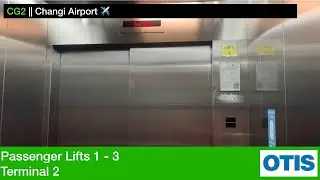 Changi Airport MRT Station || Otis Elevator (Terminal 2 | Lifts 1 - 3) 🇸🇬✈️