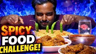 Eating Spicy Mutton Curry With Pulao🥵🔥Spicy Food Challenge 