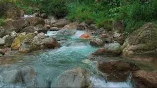 Calming River Nature Ambience for Sleeping and Healing | Water Flow Sounds for Deep Rest | 4K-HDR