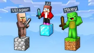 JJ vs Mikey vs Villager: POOR vs RICH BLOCK BATTLE in Minecraft - Maizen