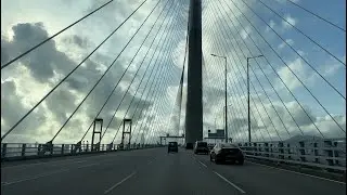 日出香港・青馬|昂船洲大橋 4K 搭配輕鬆音樂| Sunrise Driving 4K・Tsing Ma| Stonecutters Bridge / 4K / Relaxing Jazz Music