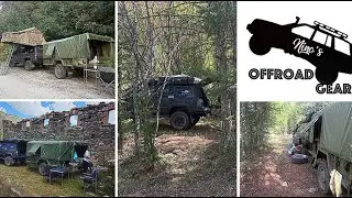 Modified Jeep ZJ and M101 camper trailer OFFROAD in the Alpes(Short)