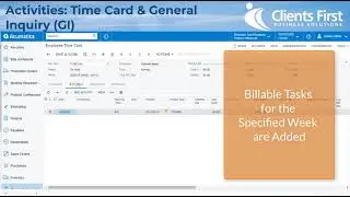 Acumatica Cloud ERP Tip 21: Activities Time Card and General Inquiry