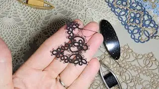 Black tatting motive #tatting #frivolite