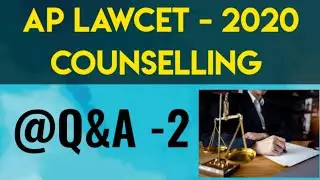 Q & A Episode -2 | AP LAWCET-2020 Admission Doubts | By Krishna's Tutorials&bull;|