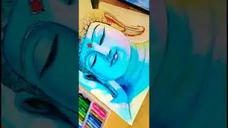 Buddha Drawing Easy #viral #viralvideo #shortviral #ytshort #shortsfeed #viralshort #buddha #Shorts
