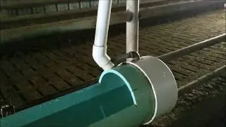 PVC pipe water trough for return alley