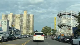 Driving from Kensington to Brighton Beach in New York City 