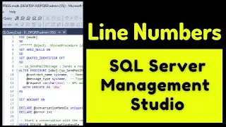 How to Enable Line numbers in SSMS | Line numbers in SQL Sever Management Studio #tipsandtricks #sql