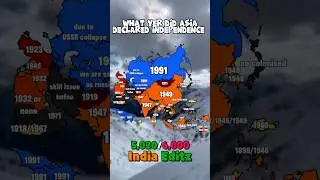 What year did Asia declare independence #map #mapper #mapping #asia #geography #history #shorts