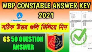 WBP CONSTABLE PRELIMS 2021 ANSWER KEY