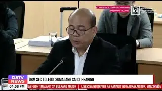 DBM Sec. Toledo, sumalang sa ICI hearing
