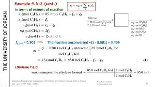Lec # 4-8: Multiple Reactions, Yield, and Selectivity