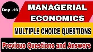 Assistant | Kerala Financial Corporation | KFC | MANEGERIAL ECONOMICS  |Multiple choice question|
