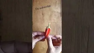 How to Make a Paper Chilli 🌶️ | Origami Chilli #shorts