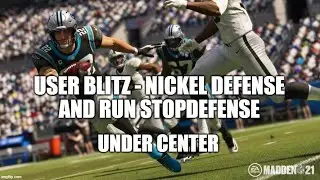 Madden 21 Glitches Cheats and Tips - User Blitz & Run Stop - Under Center - Nickel Defense