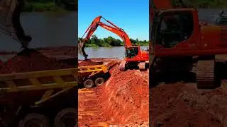 Riverbank Excavation Mastery &ndash; Hitachi Power at Work