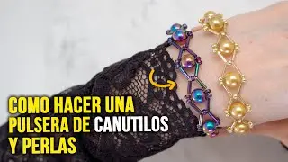Pulsera con Canutillos y Perlas ✨ Tutorial de Bisutería Fácil Paso a Paso