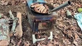 Foldable Portable Small Titanium Hot Tent Wood Burning Stove for Winter Camping