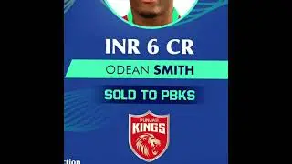 Odean Smith sold to PBKS for 6cr #shorts #iplauction2022 #ipl2022 #tataipl #cricketnews