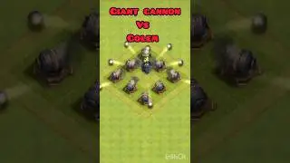 Giant Cannon vs Golem #shorts #clashofclans