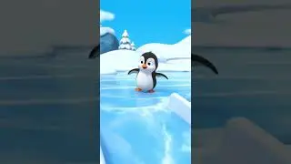 Cute Penguin Ice Slide Loop 🐧❄️ | Kids Cartoon Short