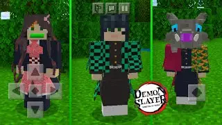 NOVO ADDON/MOD DEMON SLAYER V4 IGUAL DE PC COM RESPIRAC&Otilde;ES LUA E ROUPA -MINECRAFT BEDROCK EDITION-