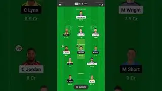 HUR vs STR / T20 dream11 team #shorts #dreeeam11
