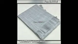 Pastel Color Linen Saree with Silver Zari Stripe Rs.999/- Booking 8072454027