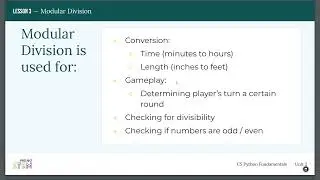 Modular Division Notes