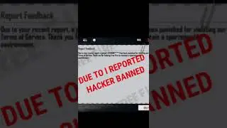 I REPORTED HACKER BANNED IN GAME