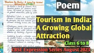 Poem on Tourism in India a growing global attraction|tourism in India a growing global attraction