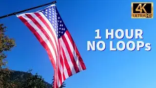 ✰ 1 HOUR ✰ ⚐ American Flag ⚐ Waving NO LOOPs in 4K UHD United States Flag Waving USA Flag Waving 4K
