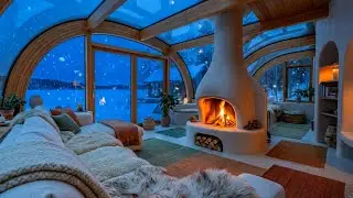 ❄️🎹 10 Часов Нежной Зимней Piano Lounge с Камином, Цветами и Падающим Снегом