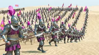 1000 Medieval Knights vs 1000 Mongols ⚔️ Battle for the Desert