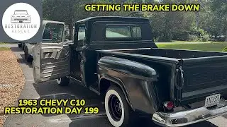 GETTING THE BRAKE DOWN! 1963 Chevy C10 Restoration Day 199
