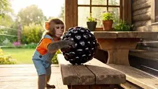 Bo Bo Monkey Plants Raspberries 😂🍓 | Fun Farm Life