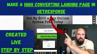 Make a High Converting Landing Page in Getresponse! Beginner Friendly🔥Created LIVE Step By Step🔥