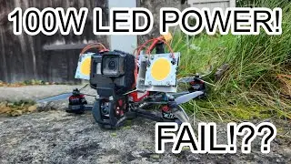 100W led night flight - it works, but ... - FPV Drone iFlightTitan - Beginner Freestyle Training -