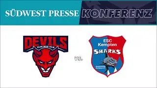 Pressekonferenz nach dem Spiel Devils Ulm Neu Ulm vs.  Kempten Sharks