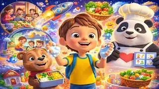 🐼Bon And Buddy Bear Adventure to Busy Kitchen Planet 🍲  Kids Cooking Cartoon