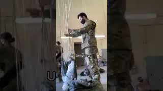 First Time Packing Army Parachutes | Much Respect to All the 92R's #usmilitary #parachute #shortsvd