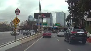 Dirigindo na Marginal Pinheiros, sentido Avenida dos Bandeirantes, em S&atilde;o Paulo