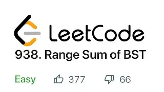Range Sum of BST - LeetCode Problem #938