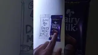 How to Draw Dairy milk  🍫🍫#shorts  #youtubeshorts #art #trending #pencildraw #dairymilk #chocolate