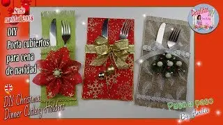 DIY  3 Porta cubiertos para cena de navidad