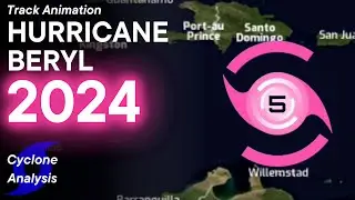 The track of Hurricane Beryl (2024)