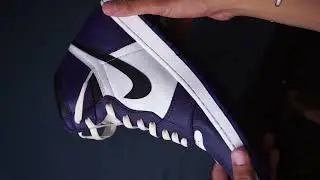 Jordan 1 high court purple 2.0 unbox - swap laces - on feet