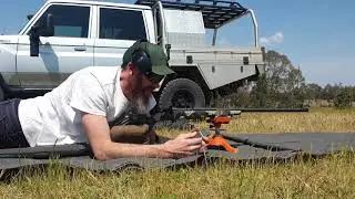New sambar rifle. Testing recoil with a 338 Lapua Fierce Carbon Fury